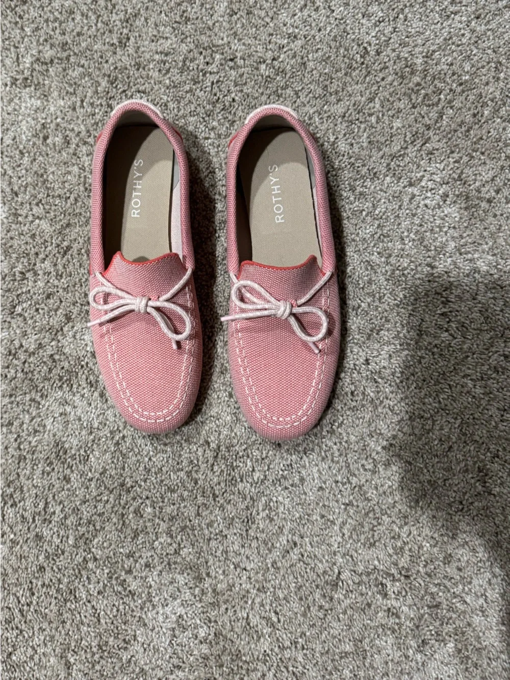 Rothy's Red Bow-Trim Driving Loafers